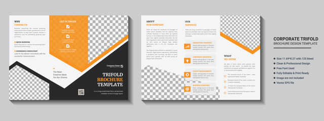Modern Corporate Trifold Brochure Template