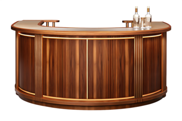  modern desk with drawers  isolated on white background PNG, AI GENERATED