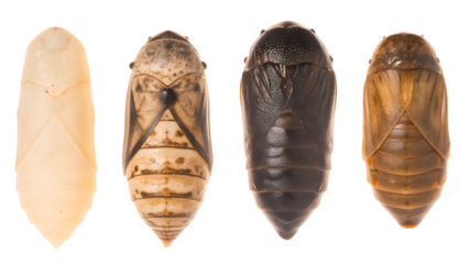 different cocoon isolated on white background PNG, AI GENERATED