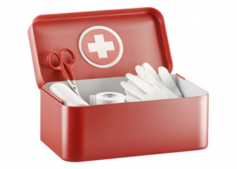   first aid cabinet isolated on white background PNG, AI GENERATED