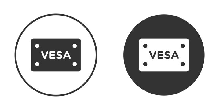 Vesa icon. Black filled vector illustration. vector logo template