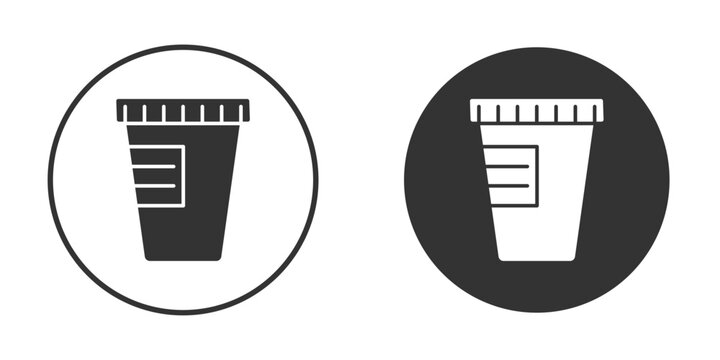 Urine test icon. Black filled vector illustration. vector logo template