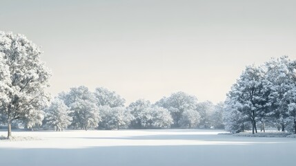 Winter Wonderland Snow Covered Trees Landscape