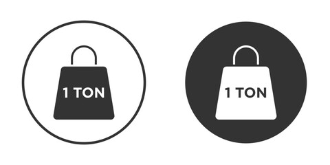 Tonne icon. Black filled vector illustration. vector logo template