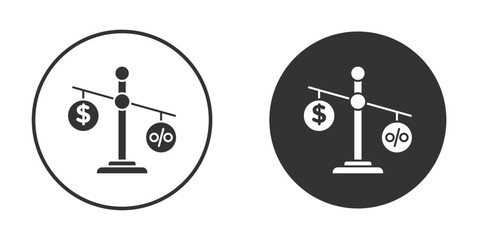 Taxes icon. Black filled vector illustration. vector logo template