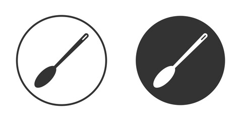 Spoon icon. Black filled vector illustration. vector logo template