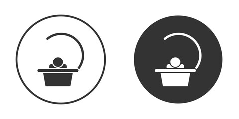 Solarium icon. Black filled vector illustration. vector logo template