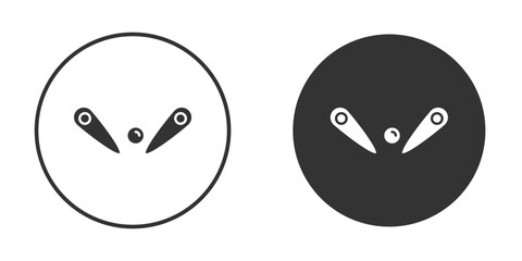 Pinball icon. Black filled vector illustration. vector logo template