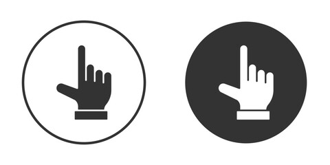 Pointing hand icon. Black filled vector illustration. vector logo template