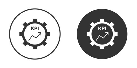 KPI icon. Black filled vector illustration. vector logo template
