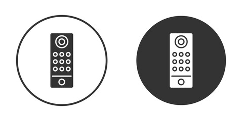Intercom icon. Black filled vector illustration. vector logo template
