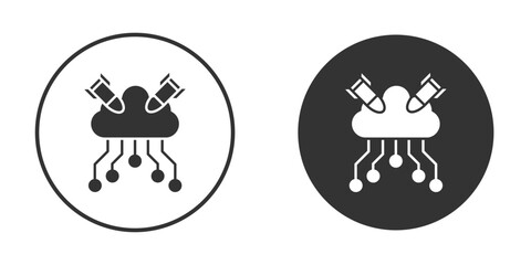 DOS icon. Black filled vector illustration. vector logo template