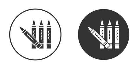 Crayon icon. Black filled vector illustration. vector logo template