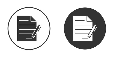 Contract icon. Black filled vector illustration. vector logo template