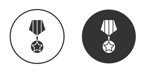 Condecoration icon. Black filled vector illustration. vector logo template