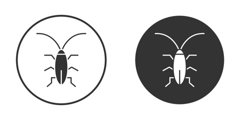 Cockroach icon. Black filled vector illustration. vector logo template