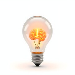 light bulb on white background