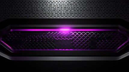 Abstract background featuring a dark metal texture with a glowing purple light creating a futuristic and modern aesthetic.
