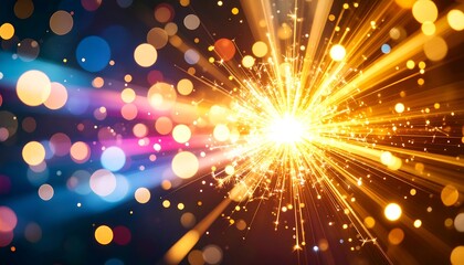 Sparkling firework in bokeh