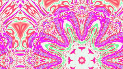 Abstract Radiant Burst with Soft Grain Texture, Symmetrical Glow Pattern in Psychedelic Style, Radiating Circular Abstract with Subtle Noise, Kaleidoscopic Starburst with Gradient Flow
