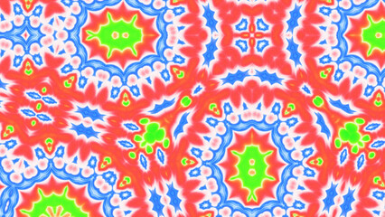 Abstract Radiant Burst with Soft Grain Texture, Symmetrical Glow Pattern in Psychedelic Style, Radiating Circular Abstract with Subtle Noise, Kaleidoscopic Starburst with Gradient Flow
