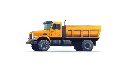 Obraz premium Wide Angle Truck Vehicle White Background