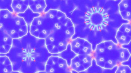 Abstract Radiant Burst with Soft Grain Texture, Symmetrical Glow Pattern in Psychedelic Style, Radiating Circular Abstract with Subtle Noise, Kaleidoscopic Starburst with Gradient Flow