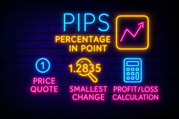 Forex Pips Infographic with Currency Trading Measurements for Market Analysis