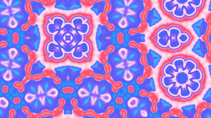 Fototapeta premium Abstract Radiant Burst with Soft Grain Texture, Symmetrical Glow Pattern in Psychedelic Style, Radiating Circular Abstract with Subtle Noise, Kaleidoscopic Starburst with Gradient Flow