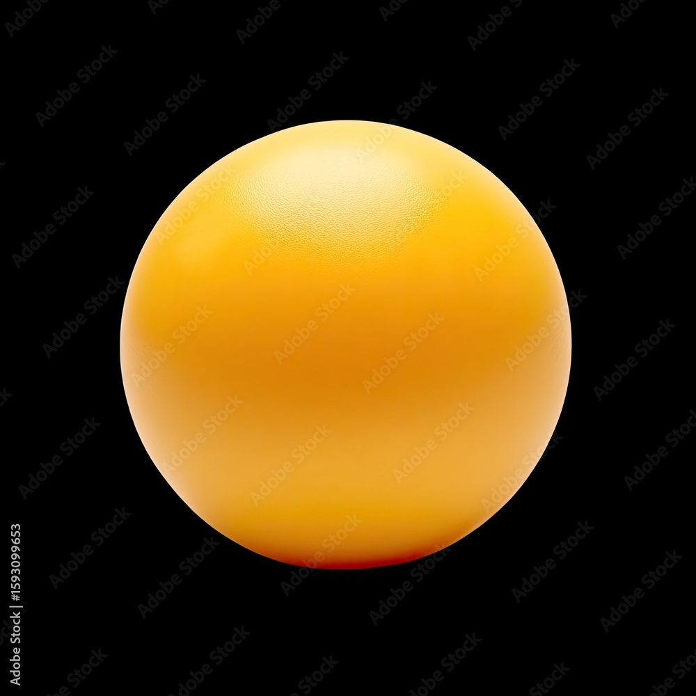 Poster smooth yellow sphere isolated on black background for modern design and visual concepts