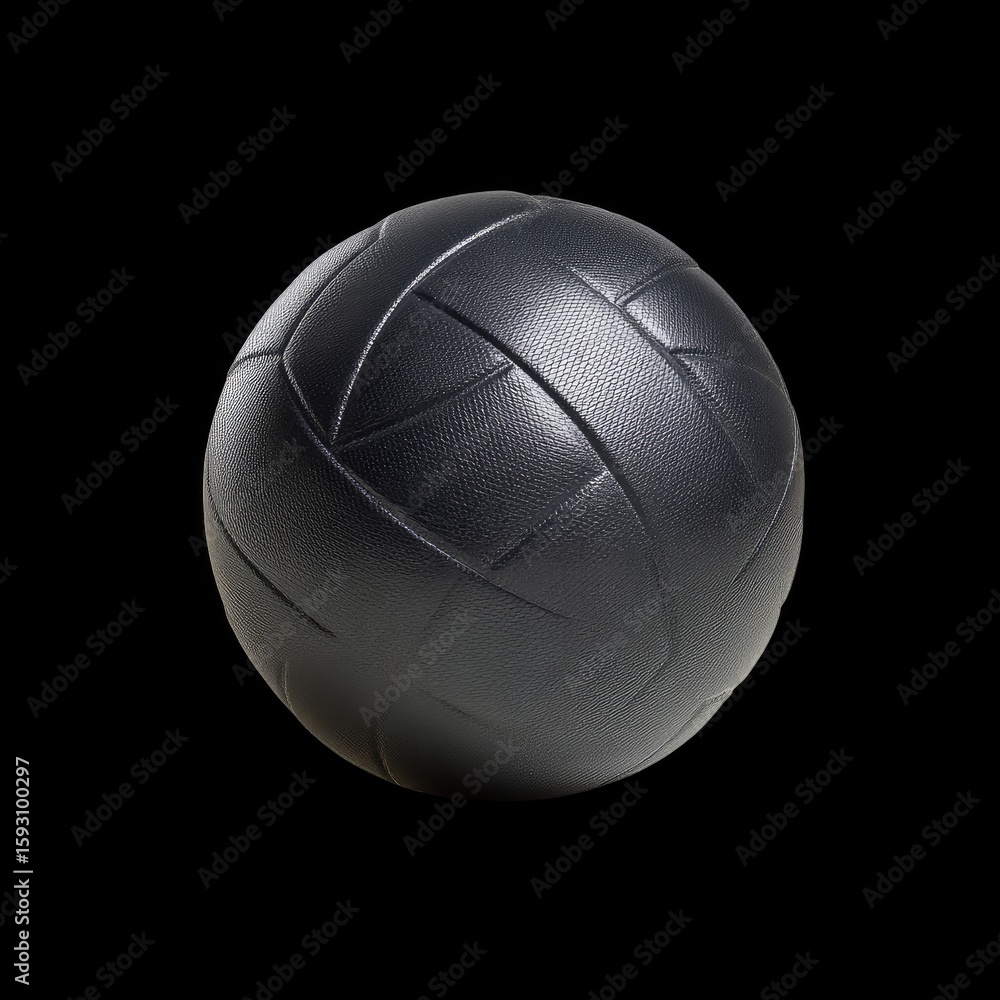Poster textured black sphere with intricate patterns isolated on a dark background