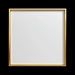 Elegant Gold Frame on Black Background for Art Display or Picture Presentation in Contemporary Style