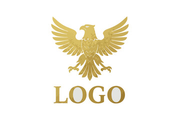 Fototapeta premium Design Logo Eagle Gold Foil Logo vector on white background.02