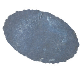 photo of old blue grunge fabric oval banner	