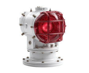 Safety first industrial emergency signal light installation guide. Isolated on transparent background, png.