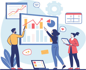 Fototapeta premium Competitive Analysis Strategy | Business Market Analysis Plan