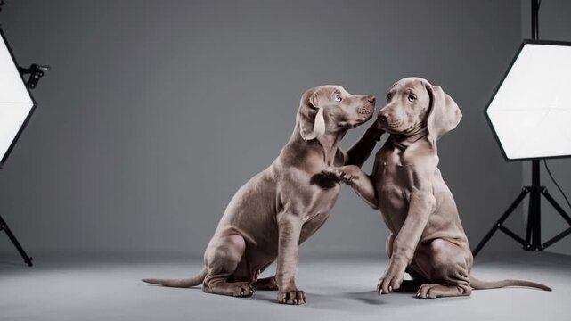 Weimar puppy dog