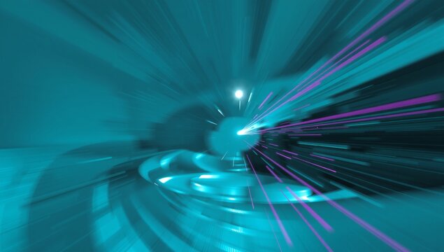 Futuristic Lights in Motion Scene