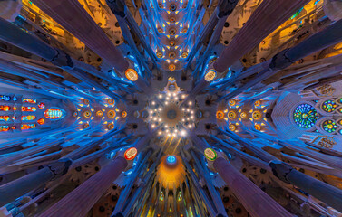 Sagrada Familia's Stained Ceiling