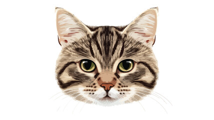 Adorable cat head birthday card design