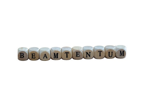 Holzbuchstaben Beamtentum