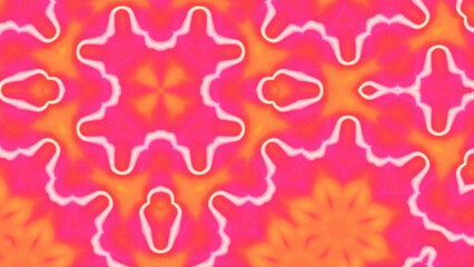 Abstract Radiant Burst with Soft Grain Texture, Symmetrical Glow Pattern in Psychedelic Style, Radiating Circular Abstract with Subtle Noise, Kaleidoscopic Starburst with Gradient Flow