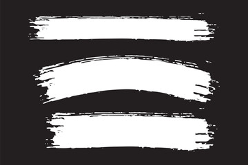 Vector brush streaks pack marker ink strokes grunge. Collection of vector paint bold brush strokes, hand drawn thick grunge lines and rectangle shapes modern grunge. EPS 10