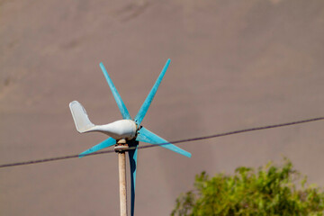 wind turbine in the wind