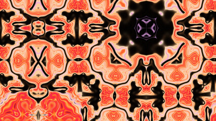 Abstract Radiant Burst with Soft Grain Texture, Symmetrical Glow Pattern in Psychedelic Style, Radiating Circular Abstract with Subtle Noise, Kaleidoscopic Starburst with Gradient Flow