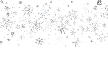 Serene White Winter Snowflake Landscape Illustration
