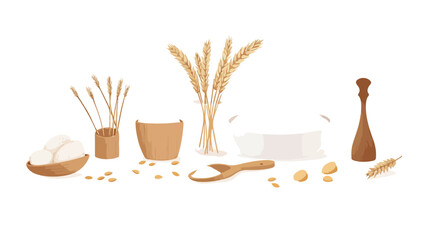 Whole Wheat Flour Powder Close-up