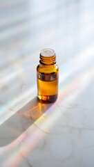 Amber bottle essential oil aromatherapy wellness health spa skincare beauty product