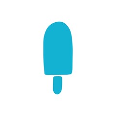 Ice cream popsicle clip art design on plain white transparent isolated background for sign, decal, card, shirt, hoodie, sweatshirt, apparel, tag, mug, icon, poster or badge