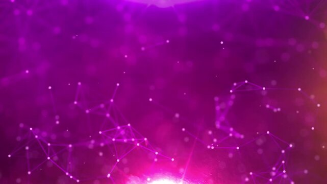 Line Connection Network Animation on Colorful Background - Tech Data Design